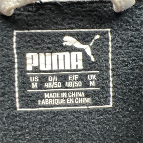 Vintage Y2K Puma Full Zip Logo sweatshirt jacket Black Size Medium - Picture 8 of 11